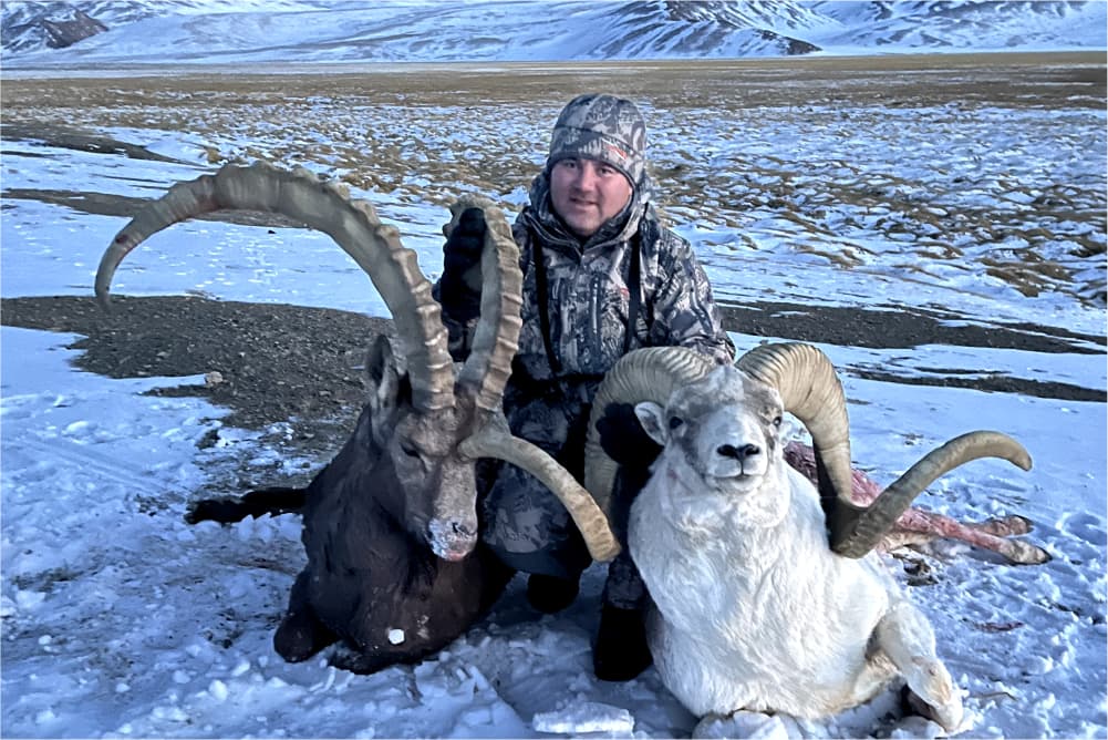 Ibex and Marco Polo hunting trophies